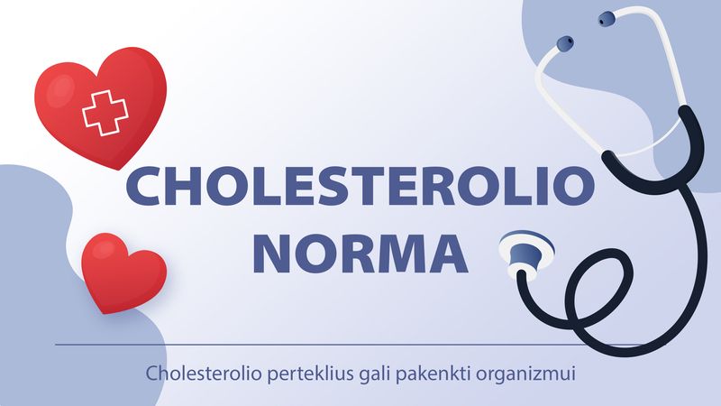 Cholesterolio norma vyrams ir moterims