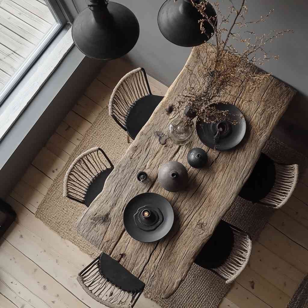 Vintažinis valgomojo stalas