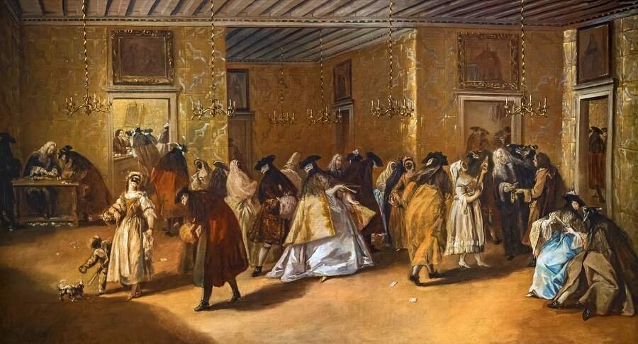 Francesco Guardi „Palazzo Dandolo Ridotto San Moise“.