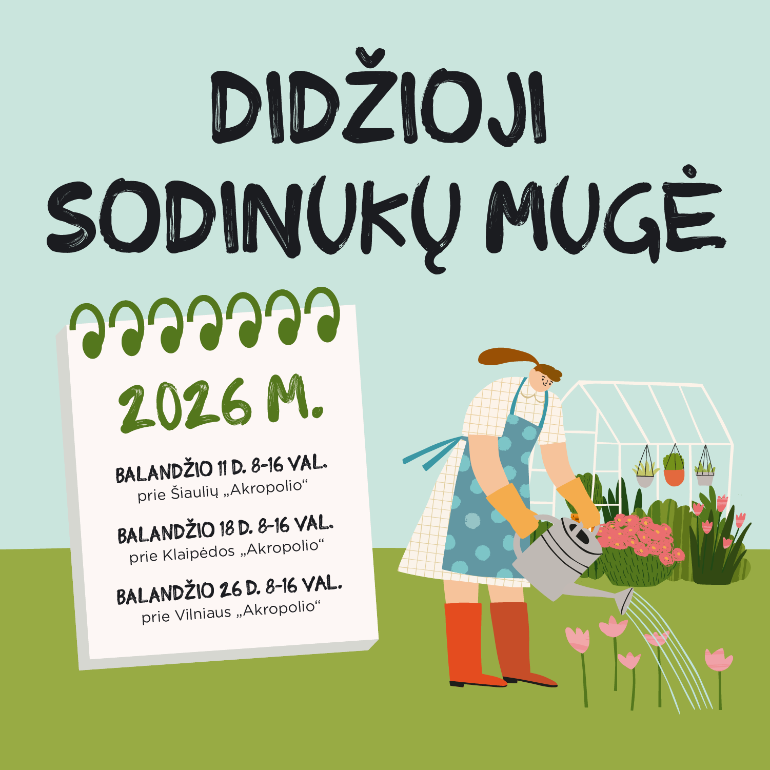 Didžioji sodinukų mugė 2026 metais